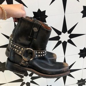 worn once - Harley Davidson Leather boots